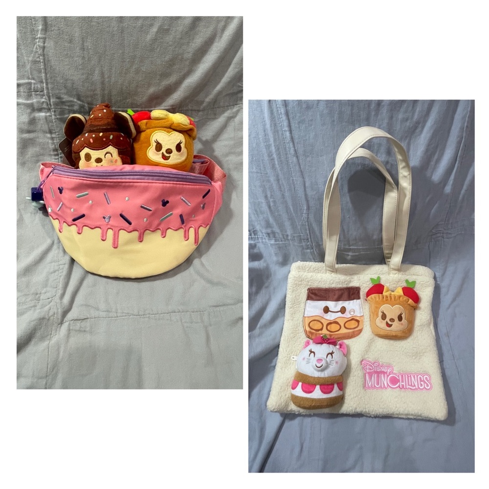 NEW Disney Munchlings Baked Treats Fanny Pack & Tote Bag - Mickey Minnie Marie‎